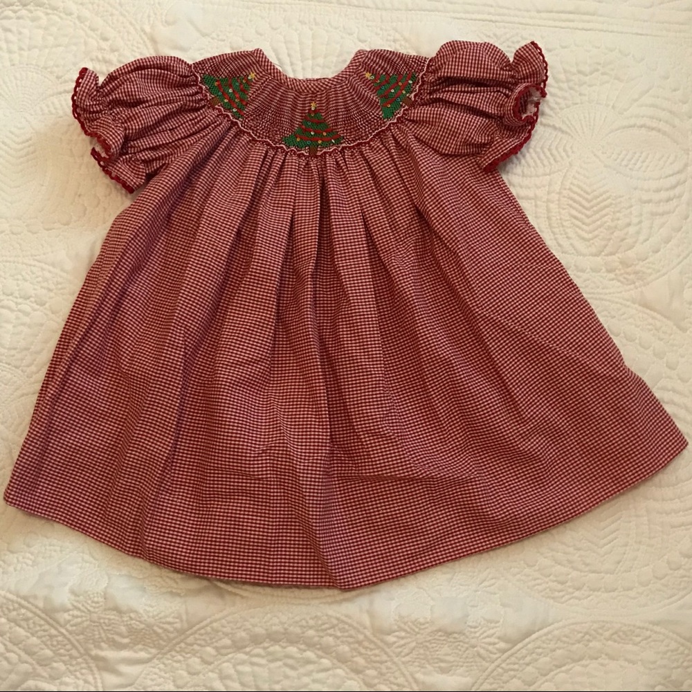 EUC.  6m Silly Goose Smocked Christmas Dress.